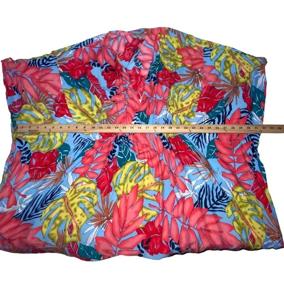 ✨NEW ✨ Boho Maxi Tropical Floral Colorful Caftan Beach Swim Cover Up Dress OS - Picture 6 of 16